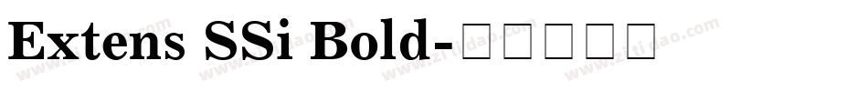 Extens SSi Bold字体转换